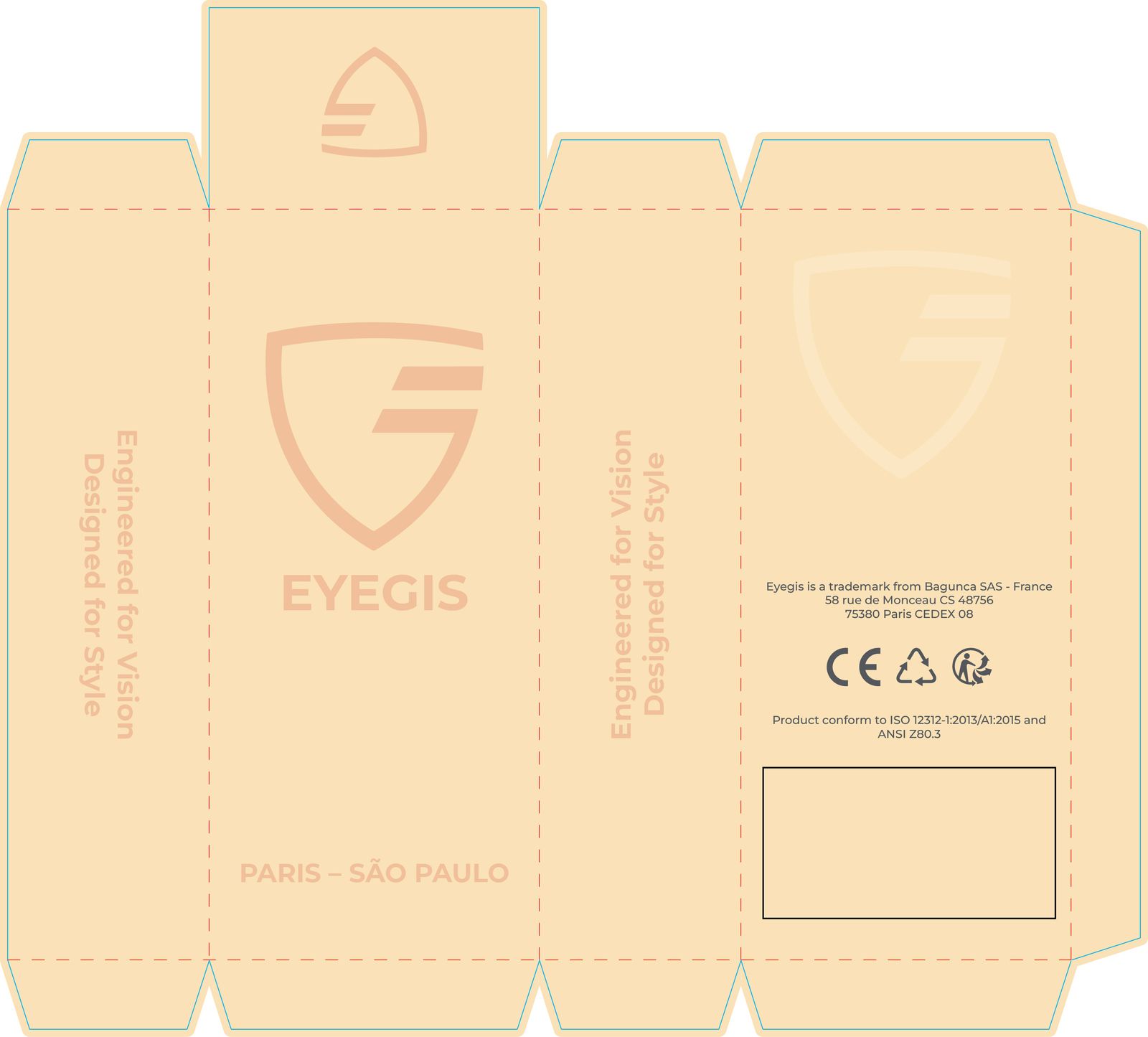 Women's Collection packaging — recycled paperboard box with debossed logo