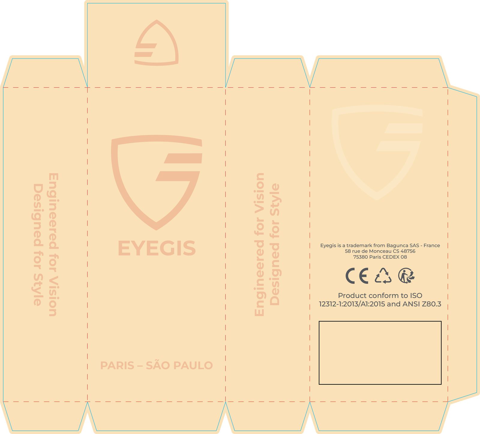 Women's Collection packaging — recycled paperboard box with debossed logo